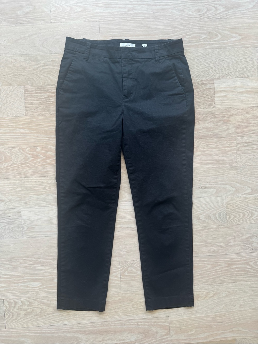 Vince Black Womens Cotton Chinos